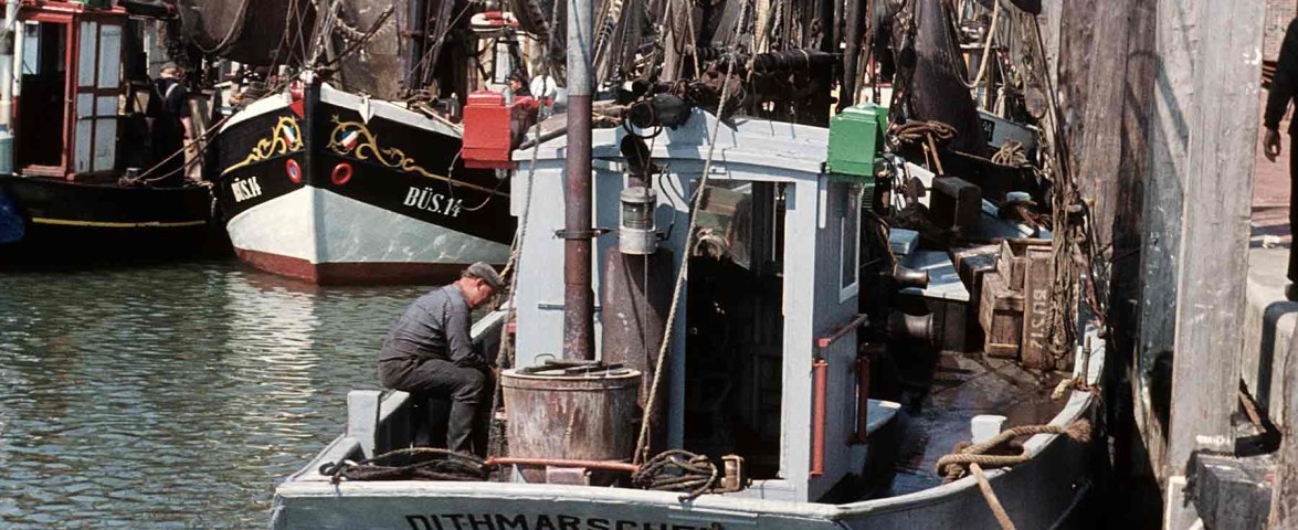 Kutter im Seezeichenhafen, historisch