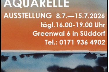 Aquarelle R&uuml;diger Skadow (1937-2023), &copy; Susanne Edinger