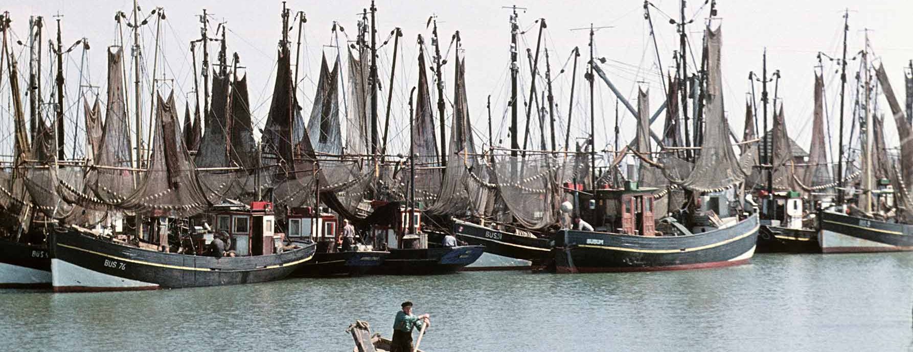 Kutter im Seezeichenhafen, historisch