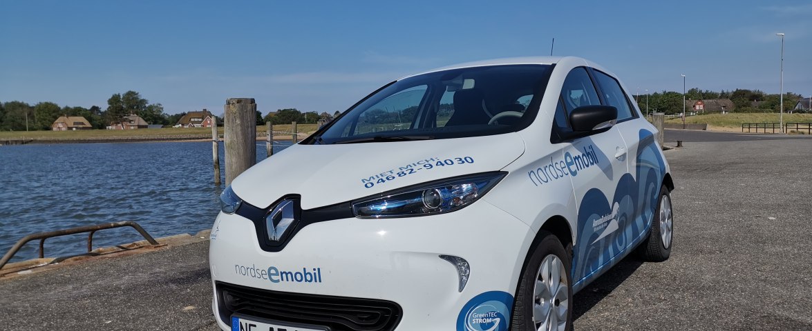 Emobil auf Amrum - auf der Steenodder Mole, &copy; AT