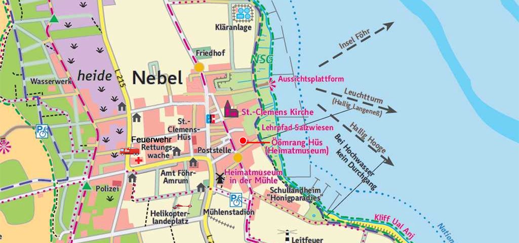 Ortspan Nebel - Bushaltestelle Nebel-Mitte bitte aussteigen, © Gerd Arnold