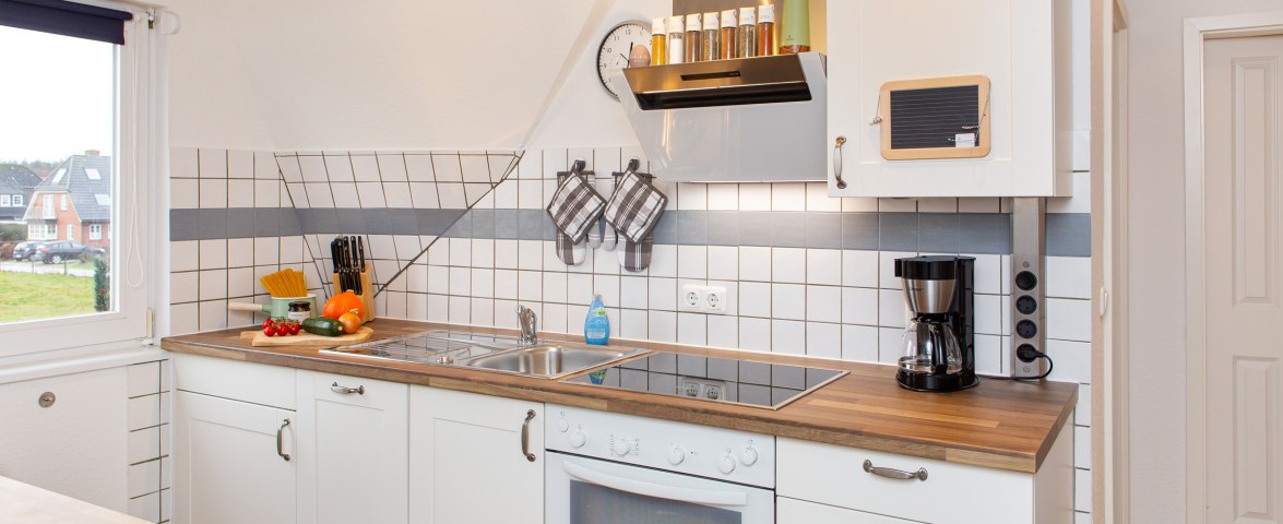 Küche in der Wohnung Wiese & Watt, © TOMAS Küche in der Wohnung Wiese & Watt, © TOMAS