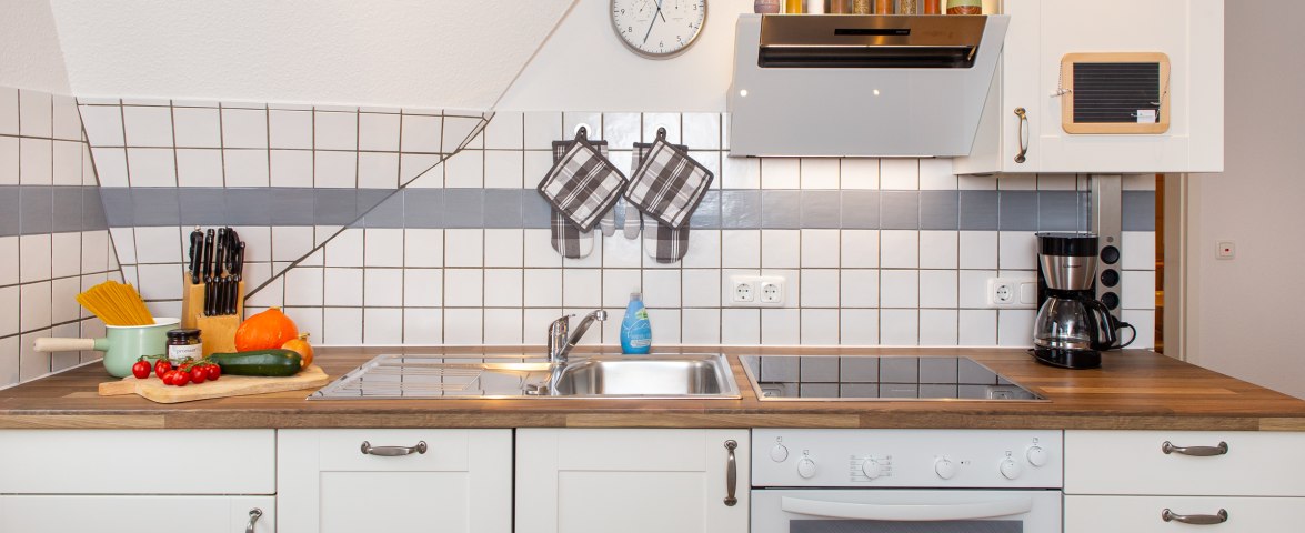 Küche der Ferienwohnung Wiese & Watt, © TOMAS Küche der Ferienwohnung Wiese & Watt, © TOMAS